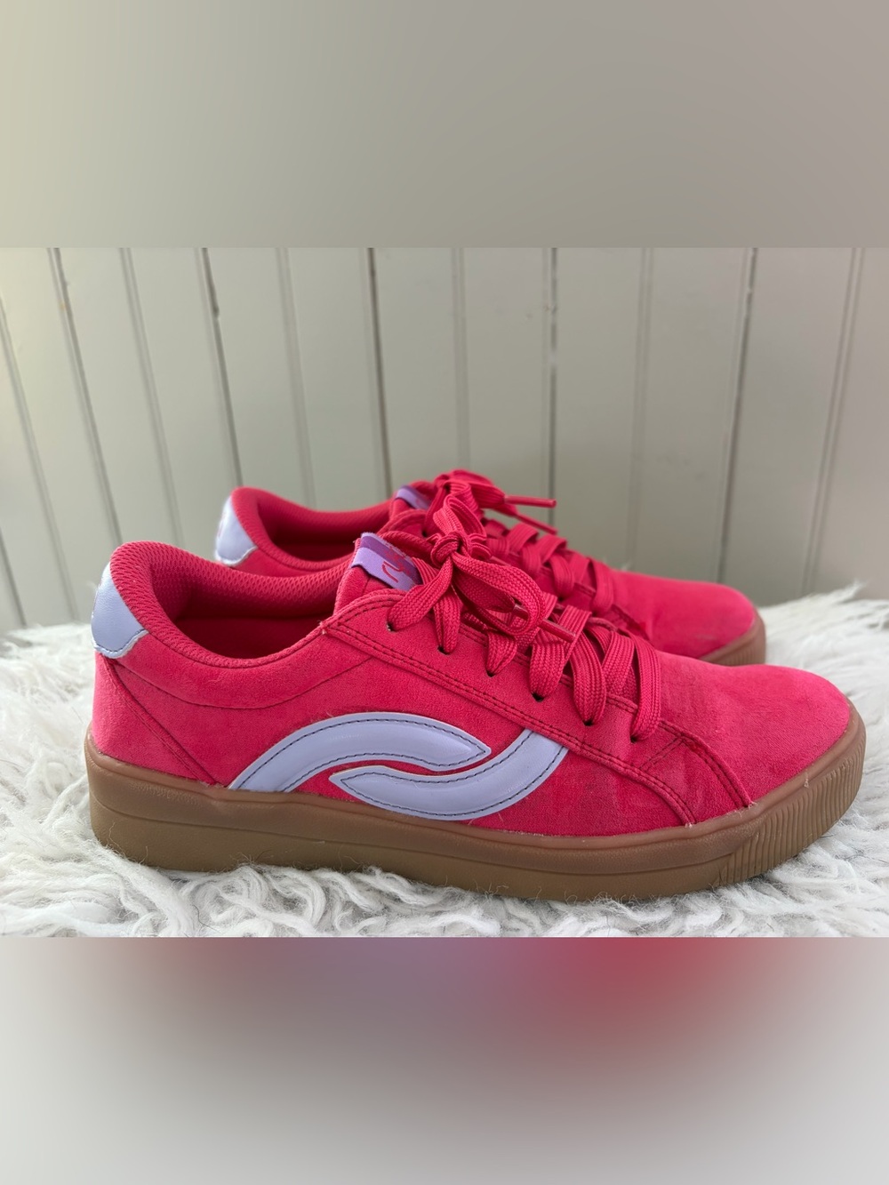 Ryka Women's Bright Pink Lace-Up Athletic Sneakers